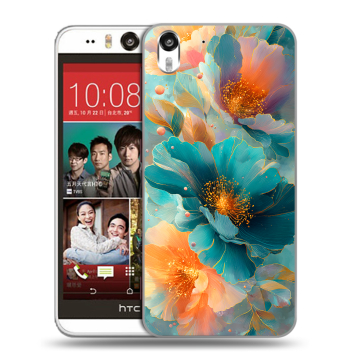 Пластиковый чехол на HTC Desire Eye с принтом Цветы
