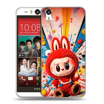 Пластиковый чехол на HTC Desire Eye с принтом Labubu Лабубу