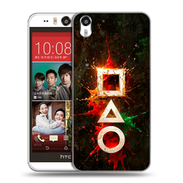 Пластиковый чехол на HTC Desire Eye с принтом Squid Game Игра кальмара