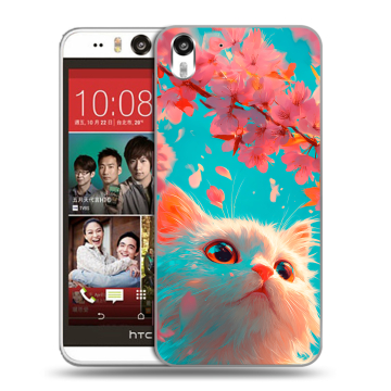 Пластиковый чехол на HTC Desire Eye с принтом Красивый кот