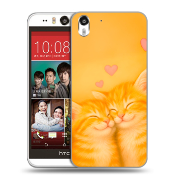 Пластиковый чехол на HTC Desire Eye с принтом Милые котята