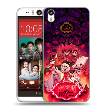 Пластиковый чехол на HTC Desire Eye с принтом Hazbin Hotel Отель Хазбин