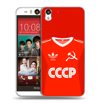 Пластиковый чехол на HTC Desire Eye с принтом Флаг Герб СССР