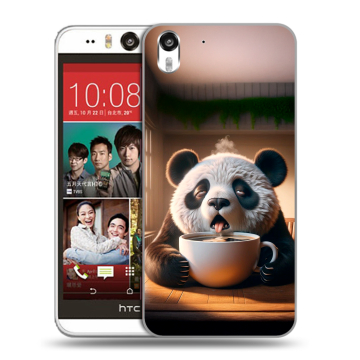 Пластиковый чехол на HTC Desire Eye с принтом смешная панда