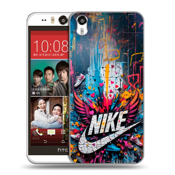 Пластиковый чехол на HTC Desire Eye с принтом Nike Найк