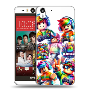 Пластиковый чехол на HTC Desire Eye с принтом Roblox Роблокс