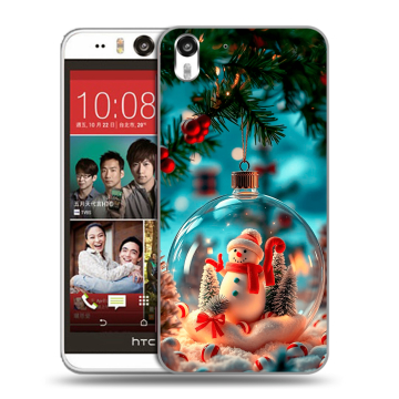 Пластиковый чехол на HTC Desire Eye с принтом Новый год