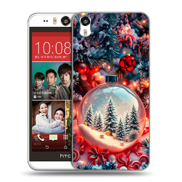 Пластиковый чехол на HTC Desire Eye с принтом Новый год