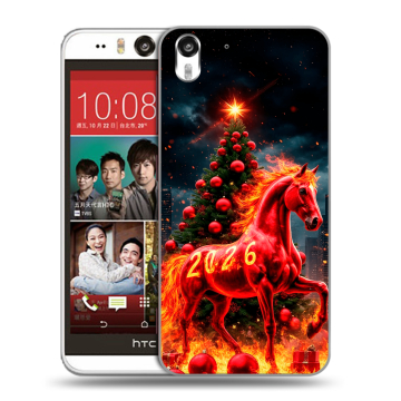 Пластиковый чехол на HTC Desire Eye с принтом Новый год