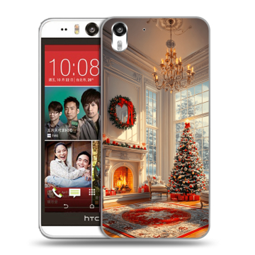 Пластиковый чехол на HTC Desire Eye с принтом Новый год