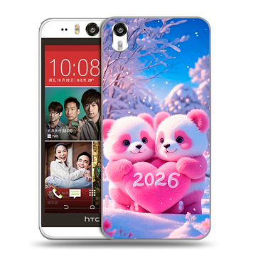 Пластиковый чехол на HTC Desire Eye с принтом Новый год