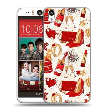 Пластиковый чехол на HTC Desire Eye с принтом Новый год