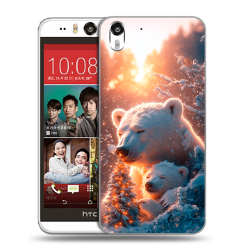 Пластиковый чехол на HTC Desire Eye с принтом Новый год