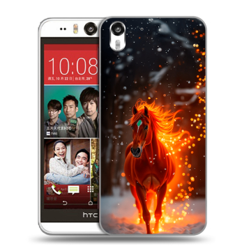 Пластиковый чехол на HTC Desire Eye с принтом Новый год