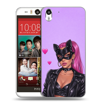Пластиковый чехол на HTC Desire Eye с принтом женский