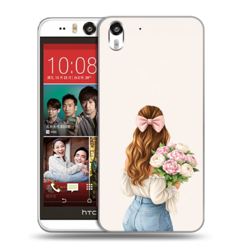 Пластиковый чехол на HTC Desire Eye с принтом женский