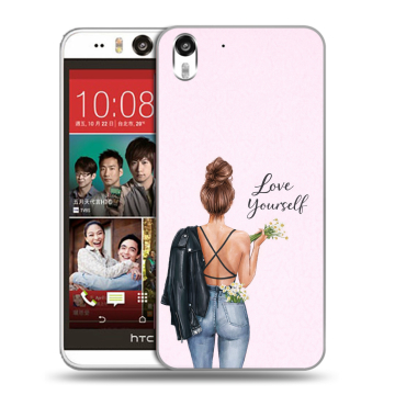 Пластиковый чехол на HTC Desire Eye с принтом женский