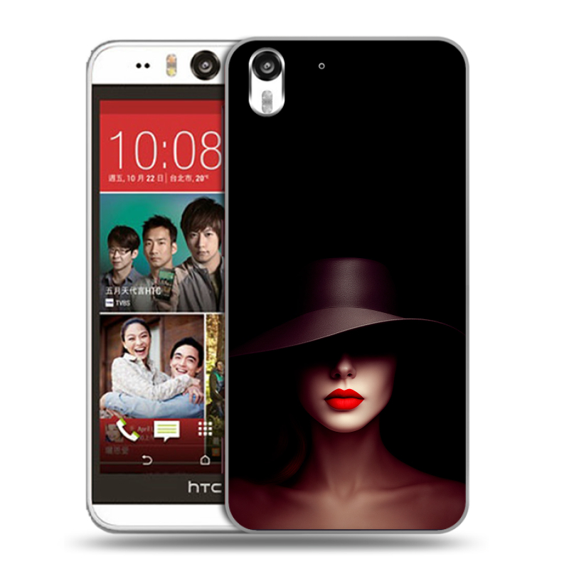 Пластиковый чехол на HTC Desire Eye с принтом Девушка в шляпе Пластиковый чехол на HTC Desire Eye с принтом Девушка в шляпе