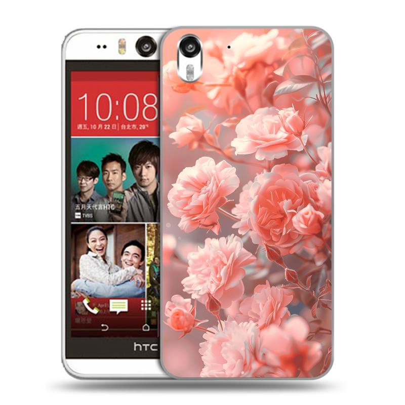 Пластиковый чехол на HTC Desire Eye с принтом Розы цветы Пластиковый чехол на HTC Desire Eye с принтом Розы цветы