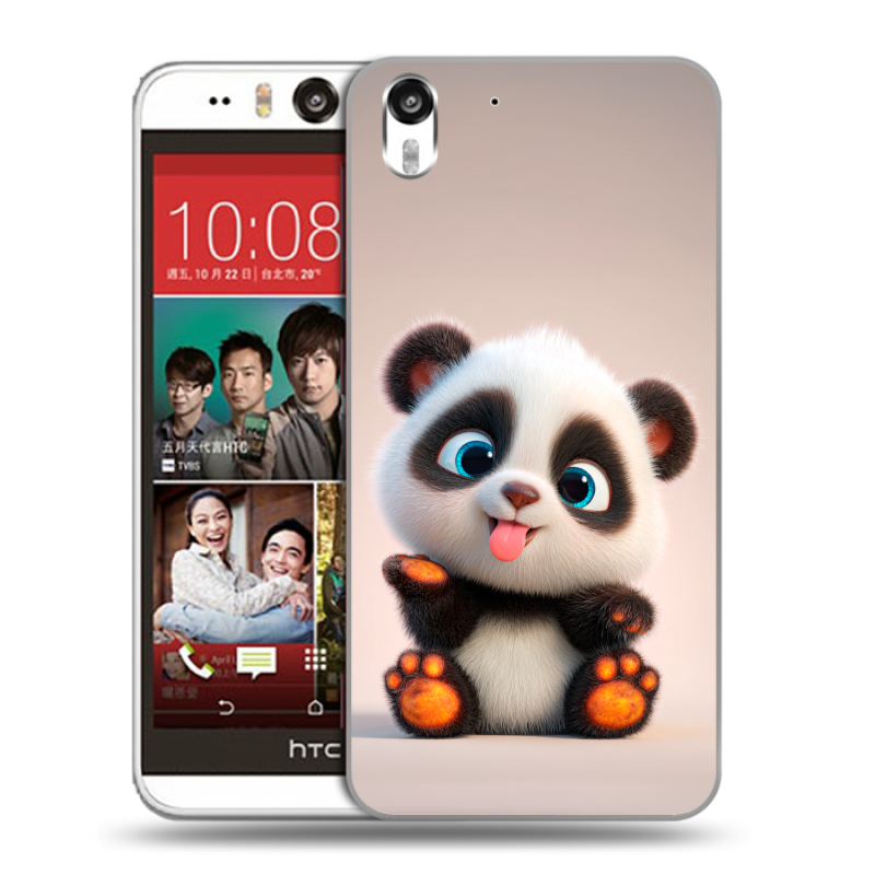 Пластиковый чехол на HTC Desire Eye с принтом милая панда Пластиковый чехол на HTC Desire Eye с принтом милая панда