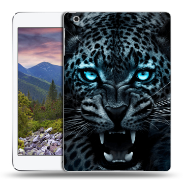 Силиконовый чехол на планшета Ipad Mini 3 с принтом Темный леопард