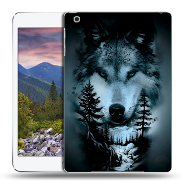 Силиконовый чехол на планшета Ipad Mini 3 с принтом Лесной волк