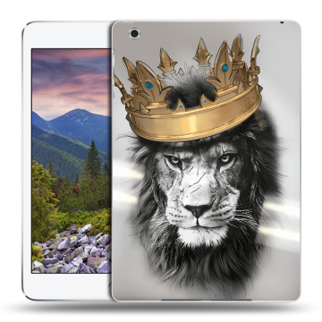 Силиконовый чехол на планшета Ipad Mini 3 с принтом Лев с короной