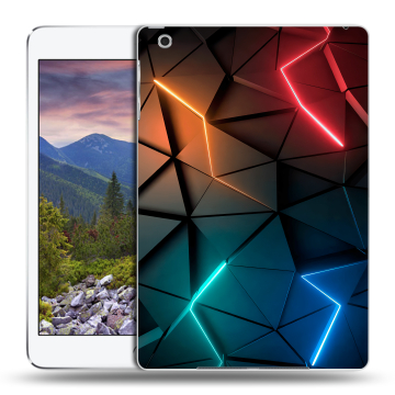 Силиконовый чехол на планшета Ipad Mini 3 с принтом Абстракция неон