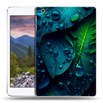 Силиконовый чехол на планшета Ipad Mini 3 с принтом Листья
