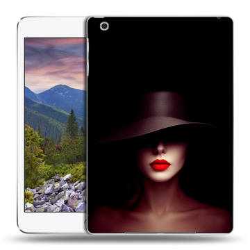 Силиконовый чехол на Ipad Mini 3 с принтом Девушка в шляпе Силиконовый чехол на Ipad Mini 3 с принтом Девушка в шляпе