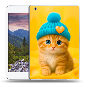Силиконовый чехол на Ipad Mini 3 с принтом Котенок в шапке Силиконовый чехол на Ipad Mini 3 с принтом Котенок в шапке