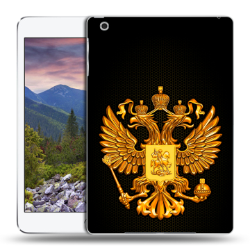Силиконовый чехол на Ipad Mini 3 с принтом Герб России желтый Силиконовый чехол на Ipad Mini 3 с принтом Герб России желтый