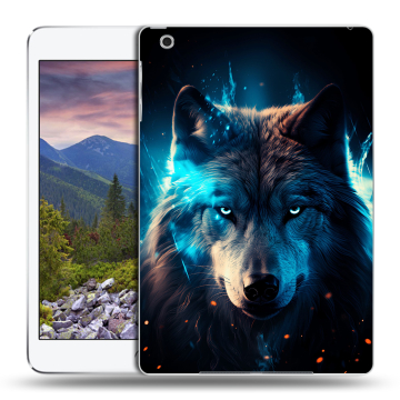 Силиконовый чехол на Ipad Mini 3 с принтом Волк ночной