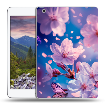 Силиконовый чехол на Ipad Mini 3 с принтом цветы бабочки Силиконовый чехол на Ipad Mini 3 с принтом цветы бабочки