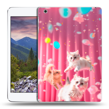 Силиконовый чехол на Ipad Mini 3 с принтом милые котики
