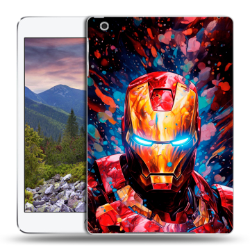 Силиконовый чехол на Ipad Mini 3 с принтом Железный человек Ironman Силиконовый чехол на Ipad Mini 3 с принтом Железный человек Ironman