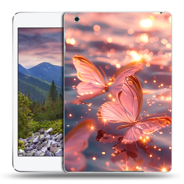 Силиконовый чехол на Ipad Mini 3 с принтом бабочки розовые Силиконовый чехол на Ipad Mini 3 с принтом бабочки розовые
