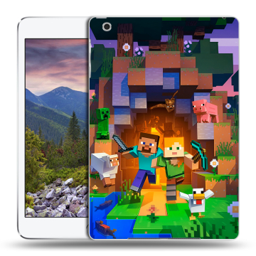 Силиконовый чехол на Ipad Mini 3 с принтом Майнкрафт Minecraft Силиконовый чехол на Ipad Mini 3 с принтом Майнкрафт Minecraft
