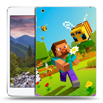 Силиконовый чехол на Ipad Mini 3 с принтом Майнкрафт Minecraft