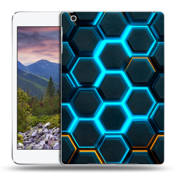 Силиконовый чехол на Ipad Mini 3 с принтом Неоновые соты
