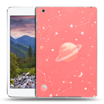 Силиконовый чехол на Ipad Mini 3 с принтом Розовый космос