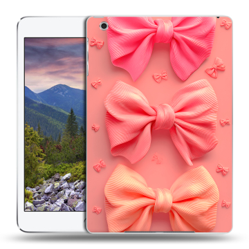 Силиконовый чехол на Ipad Mini 3 с принтом Розовые бантики Силиконовый чехол на Ipad Mini 3 с принтом Розовые бантики