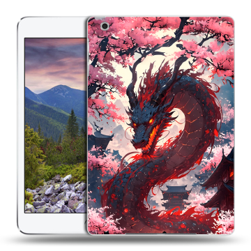 Силиконовый чехол на Ipad Mini 3 с принтом Дракон Японский Силиконовый чехол на Ipad Mini 3 с принтом Дракон Японский