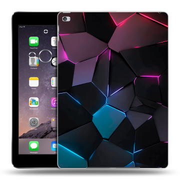 Силиконовый чехол на планшета Ipad Air 2 с принтом Геометрия неона