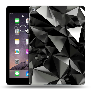 Силиконовый чехол на планшета Ipad Air 2 с принтом Черные кристаллы