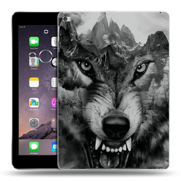 Силиконовый чехол на планшета Ipad Air 2 с принтом Волк