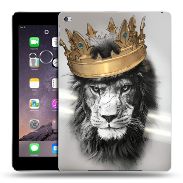 Силиконовый чехол на планшета Ipad Air 2 с принтом Лев с короной