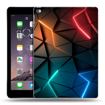 Силиконовый чехол на планшета Ipad Air 2 с принтом Абстракция неон