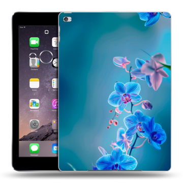 Силиконовый чехол на Ipad Air 2 с принтом Голубые цветы