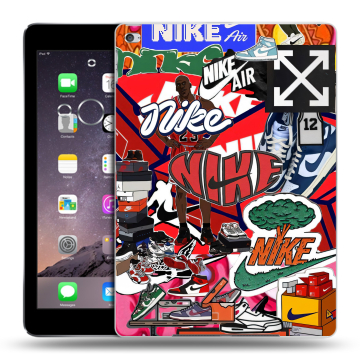 Силиконовый чехол на Ipad Air 2 с принтом Найк Nike яркий